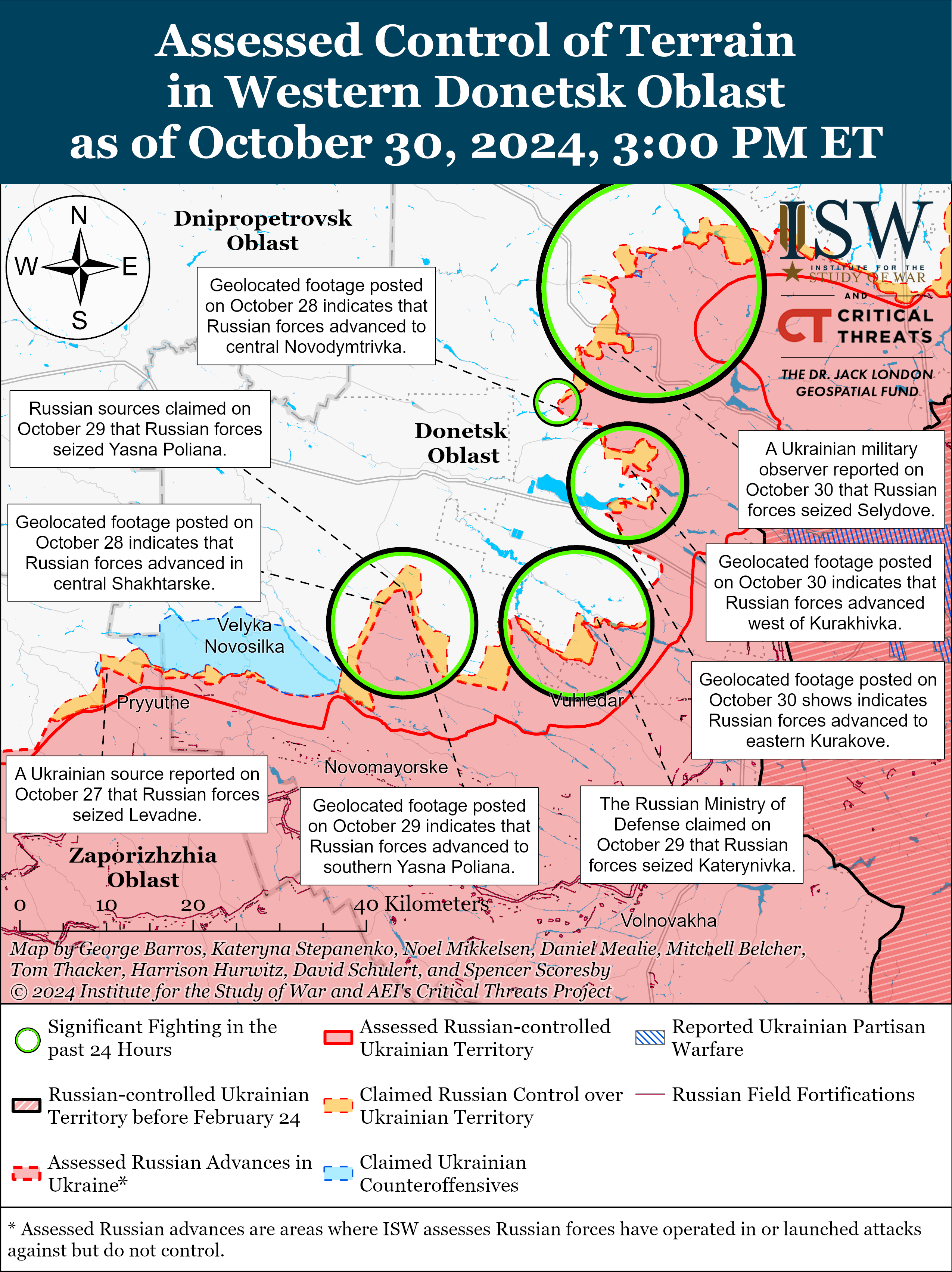 Окупанти просунулися на п'яти напрямках, включаючи Курський: карти ISW